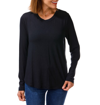 Thumbnail 1: Thread & Supply Women's Solid Long Sleeve Crew Neck Top 