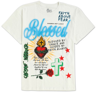 Thumbnail 1: Vibes Big Men's Blessed Religious Heavy Tee 
