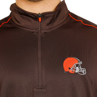 Thumbnail 2: CLEVELAND BROWNS Men's Long Sleeve Quarter Zip Cleveland Browns Shirt 