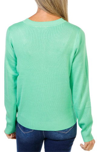Thumbnail 2: Cyrus Women's Solid Long Sleeve Crew Neck Cardigan 