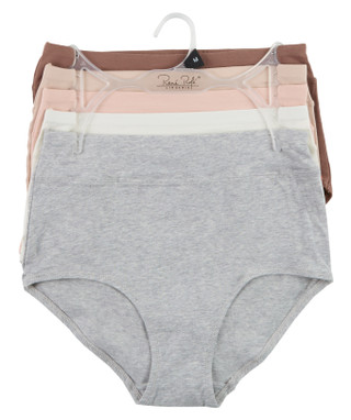 Thumbnail 1: Rene Rofe Women's 5 Pk High-Cut Full Coverage Hipster Panties 