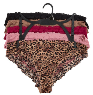 Thumbnail 1: Marilyn Monroe Women's 5 Pk Lace Trim Bikini Panties  