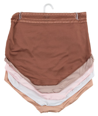 Thumbnail 2: Rene Rofe Women's 5 Pk Seamless High-Cut Full Coverage Brief Panties 