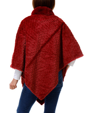 Thumbnail 2: Nanette Lepore Women's Fur Turtleneck Rhinestone Poncho 