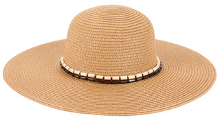 Thumbnail 1: Catherine Malandrino Women's Beaded Floppy Sun Hat 