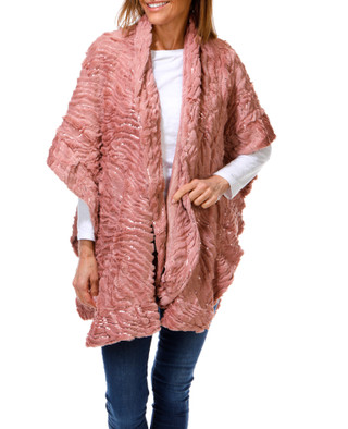 Thumbnail 1: Nanette Lepore Women's Glitter Faux Fur Ruana  