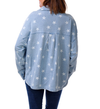 Thumbnail 2: Z SUPPLY Women's Star Print Denim Button Up Jacket  
