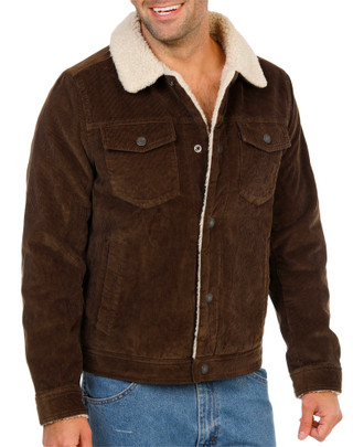 Thumbnail 1: Lucky Brand Men's Sherpa Lined Front Snap Corduroy Jacket 