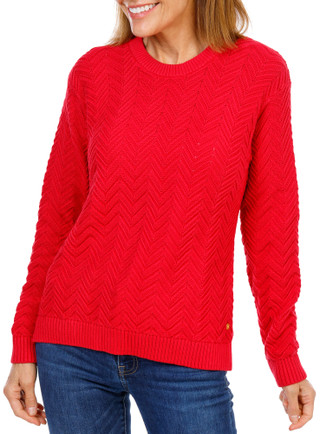 Thumbnail 1: Southern Tide Women's Long Sleeve Chevron Knit Sweater  