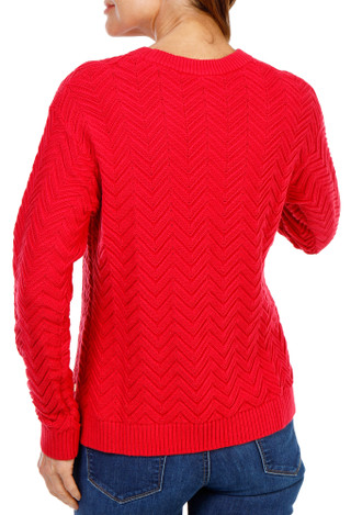 Thumbnail 2: Southern Tide Women's Long Sleeve Chevron Knit Sweater  