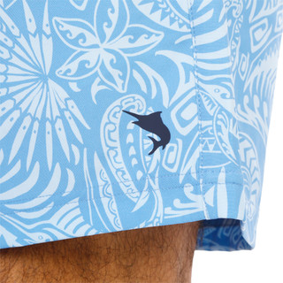 Thumbnail 2: Salt Life Men's Drawstring Tropical Print Swim Trunks  