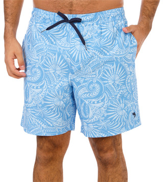Thumbnail 1: Salt Life Men's Drawstring Tropical Print Swim Trunks  