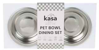 Thumbnail 2: Kasa Pet  3 Pc 12x4 Elevated Pet Bowl Dining Set 