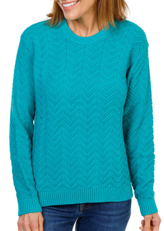 Thumbnail 1: Southern Tide Women's Chevron Cable Knit Sweater 