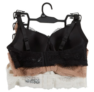Thumbnail 3: International Intimates Women's 3 Pk Padded Lace Bras  