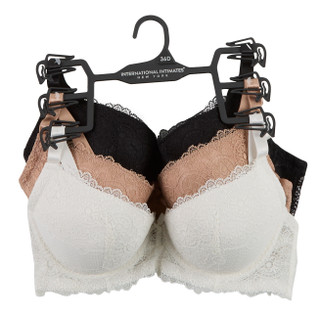 Thumbnail 1: International Intimates Women's 3 Pk Padded Lace Bras  