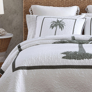 Thumbnail 3: Tommy Bahama Tommy Bahama Palm Island 100% Cotton Reversible Quilt 