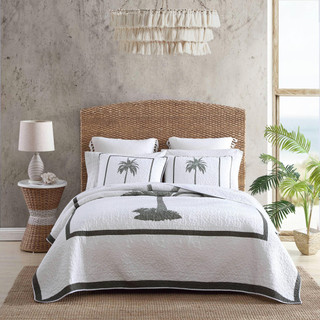 Thumbnail 1: Tommy Bahama Tommy Bahama Palm Island 100% Cotton Reversible Quilt 