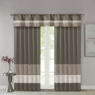 Thumbnail 5: Madison Park Madison Park Amherst Polyoni Pintuck Valance 