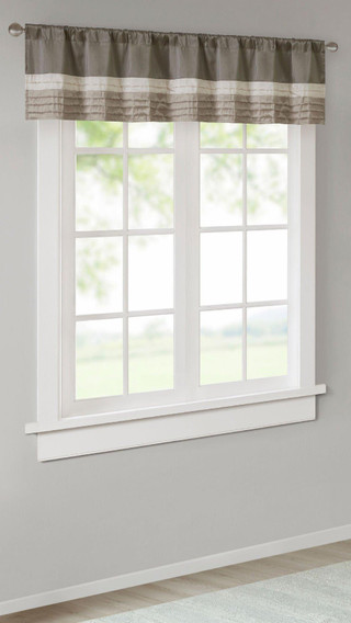 Thumbnail 1: Madison Park Madison Park Amherst Polyoni Pintuck Valance 