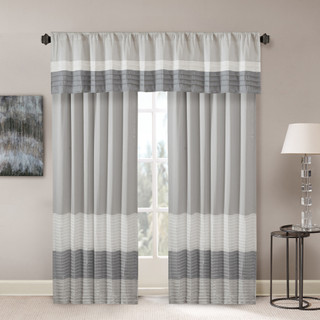 Thumbnail 4: Madison Park Madison Park Amherst Polyoni Pintuck Valance 