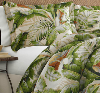Thumbnail 3: Tommy Bahama Tommy Bahama Palmiers Green 3-pc. Duvet Cover Set 