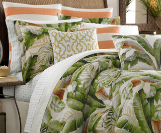 Thumbnail 7: Tommy Bahama Tommy Bahama Palmiers Green 3-pc. Duvet Cover Set 