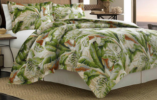 Thumbnail 2: Tommy Bahama Tommy Bahama Palmiers Green 3-pc. Duvet Cover Set 