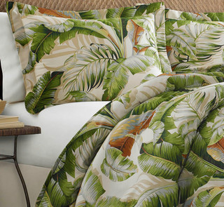 Thumbnail 4: Tommy Bahama Tommy Bahama Palmiers Green 3-pc. Duvet Cover Set 