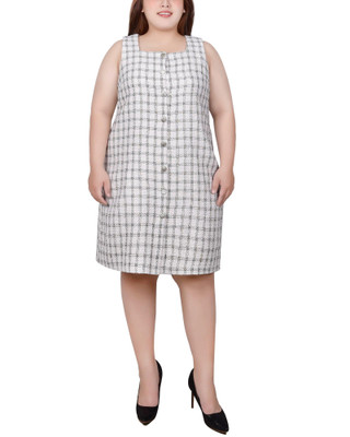 Thumbnail 2: NY COLLECTION NY Collection Plus Long Sleeve Tweed Dress Set 
