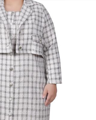 Thumbnail 3: NY COLLECTION NY Collection Plus Long Sleeve Tweed Dress Set 