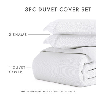 Thumbnail 25: Home Collections Home Collections Premium Soft Pinstriped Duvet Cover Set 