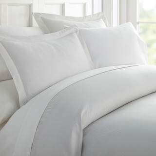 Thumbnail 1: Home Collections Home Collections Premium Soft Pinstriped Duvet Cover Set 