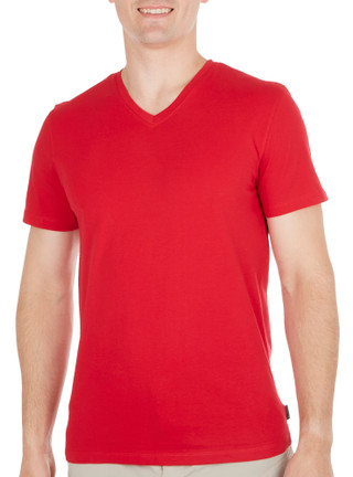 Thumbnail 1: DVISION DVISION Mens Solid V-Neck Short Sleeve T-Shirt 