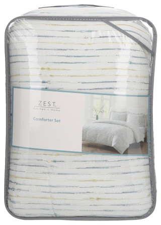 Thumbnail 5: Zest Kitchen + Home ZEST Kitchen + Home Allyson Striped Comforter Set 