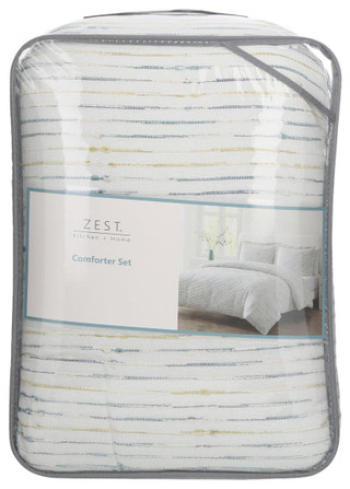 Thumbnail 6: Zest Kitchen + Home ZEST Kitchen + Home Allyson Striped Comforter Set 