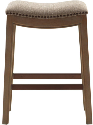 Thumbnail 1: Madison Park Madison Park Westly Saddle Counter Beige Stool 