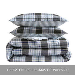 Thumbnail 13: Eddie Bauer Eddie Bauer Lewis Plaid 100% Cotton Comforter Bedding Set 