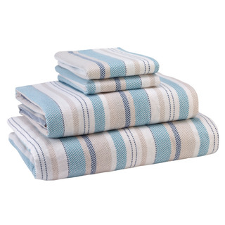 Thumbnail 1: Avanti Pajama Stripe Flannel Sheet Set 
