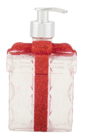Thumbnail 2: SIMPLE PLEASURES 16.9 oz Sweet Vanilla Hand Soap in Christmas Present Holder 