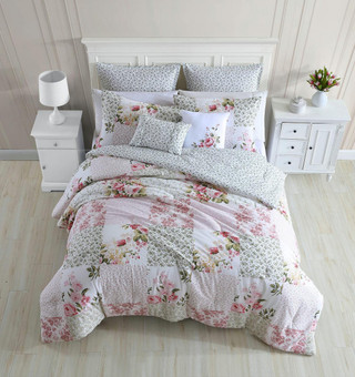 Thumbnail 30: Laura Ashley Laura Ashley Ailyn 100% Cotton Comforter Bedding Set 