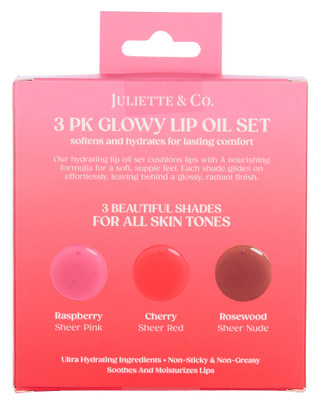 Thumbnail 2: Juliette & Co. 3 Pk Glowy Lip Oils Set 