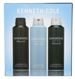 Thumbnail 1: Kenneth Cole 3 Pc Men's Mankind All Over Body Spray Collection 