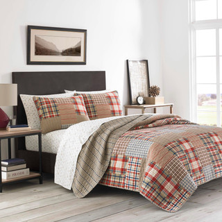 Thumbnail 2: Eddie Bauer Eddie Bauer Hawthorne 100% Cotton Reversible Quilt Set 