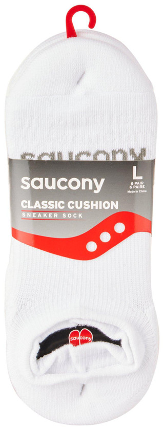 Thumbnail 1: Saucony Saucony Mens 6-Pr. Cushion No-Show Sneaker Socks 