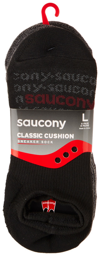 Thumbnail 1: Saucony Saucony Mens 6-Pr. Cushion No-Show Sneaker Socks 
