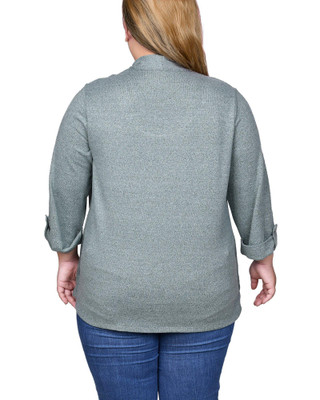 Thumbnail 2: NY COLLECTION NY Collection Plus 3/4 Sleeve Two In One Top 