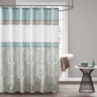 Thumbnail 1: 510 Design 510 Design Shawnee Printed & Embroidered Shower Curtain 