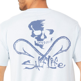 Thumbnail 3: Salt Life Salt Life Mens Skull 'N Hooks  Pocket T-Shirt 