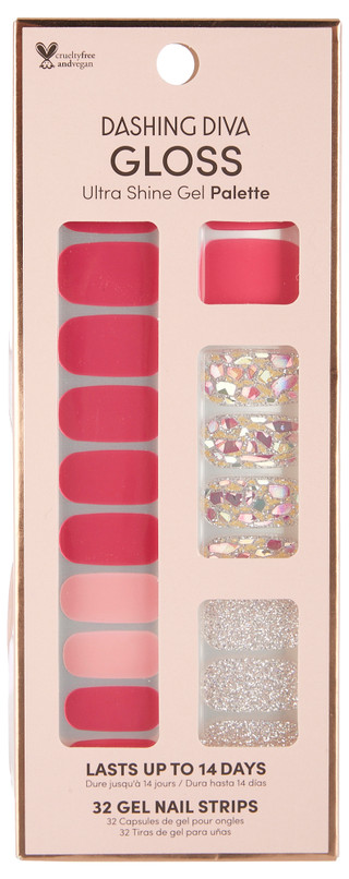 Thumbnail 1: DASHING DIVA Dashing Diva Ultra Shine Gel Palette 32 Gel Nail Strips 